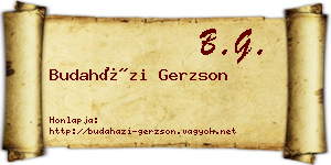 Budaházi Gerzson névjegykártya